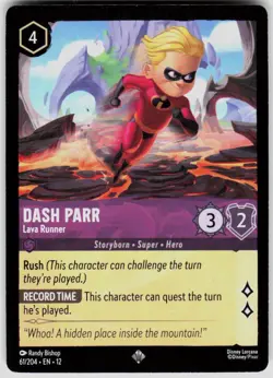 Dash Parr Lava Runner 61/204 Wilds Unknown Disney Lorcana - Image 1