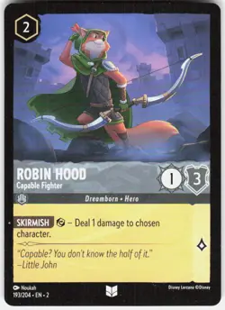 Robin Hood Capable Fighter 193/204 Rise of the Floodborn Disney Lorcana - Image 1