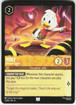 Huey Reliable Leader Foil 3/204 Reign of Jafar Disney Lorcana - Image 1