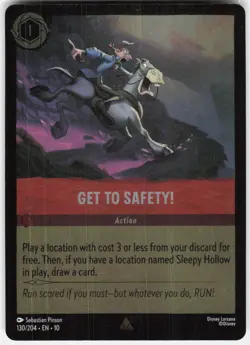 Get to Safety! Foil 130/204 Whispers in the Well Disney Lorcana - Image 1