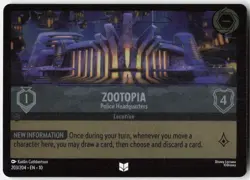 Zootopia Police Headquarters Foil 203/204 Whispers in the Well Disney Lorcana - Image 1