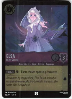 Elsa Snow Queen Foil 53/204 Fabled Disney Lorcana - Image 1