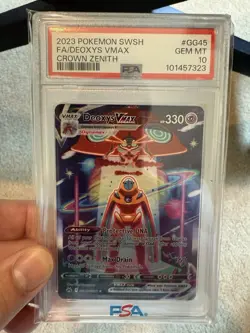 2023 POKEMON SWORD AND SHIELD CROWN ZENITH #GG45 FA/DEOXYS PSA 10 - Image 1