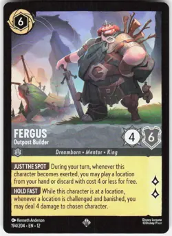 Fergus Outpost Builder 194/204 Wilds Unknown Disney Lorcana - Image 1