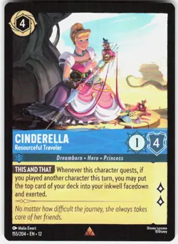 Cinderella Resourceful Traveler 155/204 Wilds Unknown Disney Lorcana - Image 1
