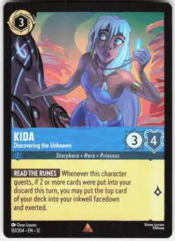 Kida Discovering the Unknown 157/204 Wilds Unknown Disney Lorcana - Image 1