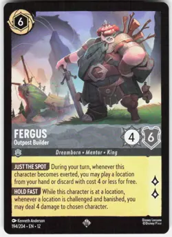 Fergus Outpost Builder 194/204 Wilds Unknown Disney Lorcana - Image 1