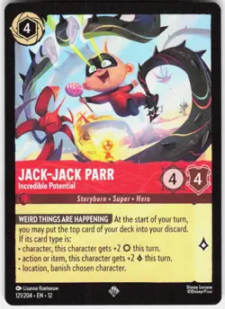Jack Jack Parr Incredible Potential 121/204 Wilds Unknown Disney Lorcana - Image 1