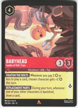 Babyhead Leader of Sid's Toys 119/204 Wilds Unknown Disney Lorcana - Image 1