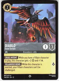 Diablo Stone Servant 196/204 Wilds Unknown Disney Lorcana - Image 1
