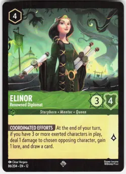 Elinor Renowned Diplomat 86/204 Wilds Unknown Disney Lorcana - Image 1