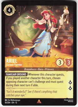 Ariel Curious Traveler 18/204 Wilds Unknown Disney Lorcana - Image 1