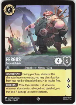 Fergus Outpost Builder 194/204 Wilds Unknown Disney Lorcana - Image 1