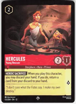 Hercules Young Rescuer 123/204 Wilds Unknown Disney Lorcana - Image 1