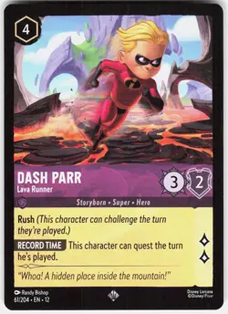 Dash Parr Lava Runner 61/204 Wilds Unknown Disney Lorcana - Image 1