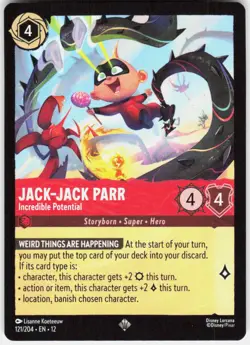 Jack Jack Parr Incredible Potential 121/204 Wilds Unknown Disney Lorcana - Image 1