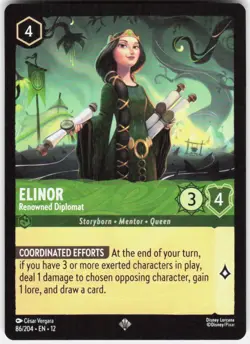 Elinor Renowned Diplomat 86/204 Wilds Unknown Disney Lorcana - Image 1