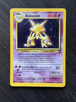 Alakazam 1/130 Holo Rare - Pokemon TCG Base Set 2 WOTC - Near Mint #30 - Image 1