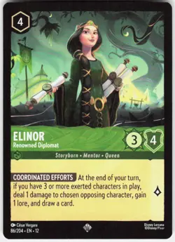 Elinor Renowned Diplomat 86/204 Wilds Unknown Disney Lorcana - Image 1