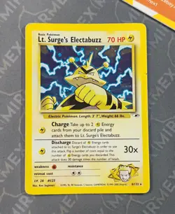 Pokemon Lt. Surge's Electabuzz 6/132 Holo Unlimited Gym Heroes 2000 English - Image 2