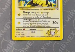 Pokemon Lt. Surge's Electabuzz 6/132 Holo Unlimited Gym Heroes 2000 English - Image 4