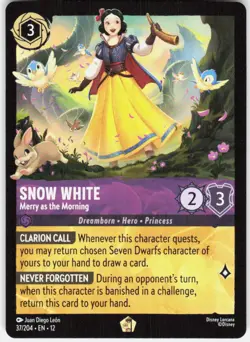 Snow White Merry as the Morning 37/204 Wilds Unknown Disney Lorcana - Image 1