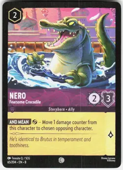 Nero Fearsome Crocodile Foil 65/204 Reign of Jafar Disney Lorcana - Image 1