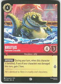 Brutus Fearsome Crocodile Foil 125/204 Reign of Jafar Disney Lorcana - Image 1