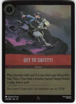 Get to Safety! Foil 130/204 Whispers in the Well Disney Lorcana - Image 1