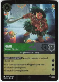 Maui Stubborn Trickster Foil 110/204 Reign of Jafar Disney Lorcana - Image 1