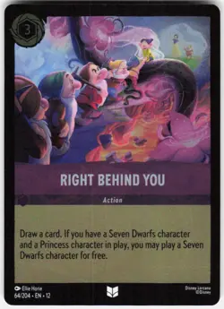 Right Behind You Foil 64/204 Wilds Unknown Disney Lorcana - Image 1