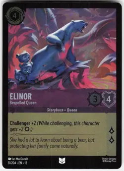 Elinor Bespelled Queen Foil 51/204 Wilds Unknown Disney Lorcana - Image 1