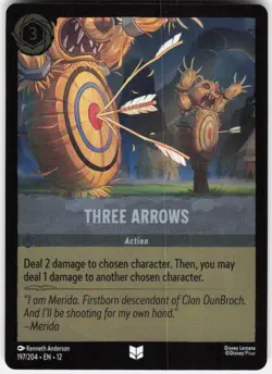 Three Arrows Foil 197/204 Wilds Unknown Disney Lorcana - Image 1