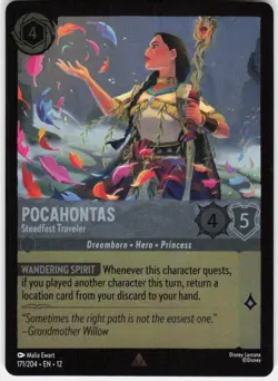 Pocahontas Steadfast Traveler Foil 171/204 Wilds Unknown Disney Lorcana - Image 1