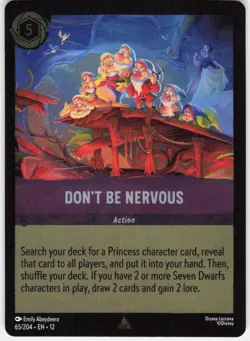 Don't Be Nervous Foil 65/204 Wilds Unknown Disney Lorcana - Image 1