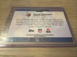 2025 Topps Chrome Cosmic Justin Jefferson Vikings STN-19 Stars In The Night SP - Image 2