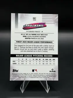 2026 Topps Finest - RARE Paul Skenes #210 Pittsburgh Pirates - Image 2