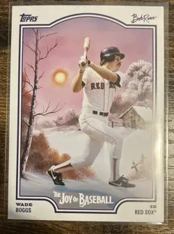2025 Topps X Bob Ross the Joy of Baseball - Wade Boggs #49 READ - Image 1