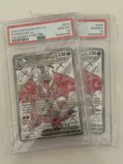 2024 POKEMON SVP EN-SV BLACK STAR PROMO PALDEAN FATES TIN CHARIZARD EX PSA 10 - Image 1