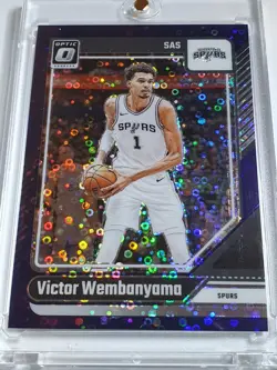 2024 Donruss Optic Victor Wembanyama #45 FAST BREAK PURPLE /99 Holo - Rare - Image 1