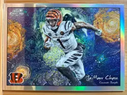 Ja’marr Chase 2025 Topps Cosmic Chrome Stars In The Night #STN-17 - Bengals - Image 1