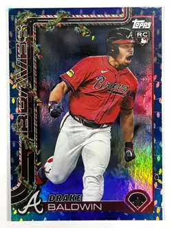 Drake Baldwin RC 2025 Topps Holiday Blue Holiday Lights Foil #H60 - Image 1