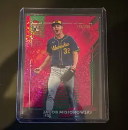 Topps 2026 Finest Jacob Misiorowski #218 pink rare Refractor RC /250 Brewers MLB - Image 1