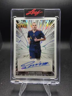 2026 Glory of the Game Andres Iniesta Breaking Through Auto White #/9 #BT-AI1 - Image 1