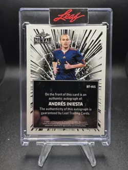 2026 Glory of the Game Andres Iniesta Breaking Through Auto White #/9 #BT-AI1 - Image 2
