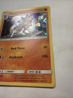 Lycanroc (Cracked Ice) 76/147 SM - Burning Shadows Holo Rare Pokemon Card VLP - Image 3