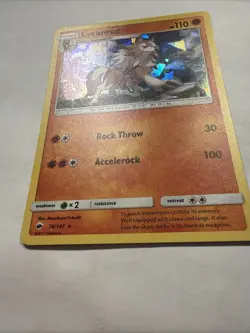 Lycanroc (Cracked Ice) 76/147 SM - Burning Shadows Holo Rare Pokemon Card VLP - Image 4