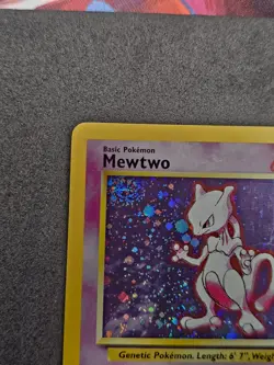 Pokemon TCG Mewtwo Base Set 2 Holo Rare Card 10/130 LP SWIRL - Image 5