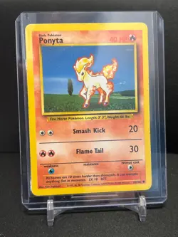 Ponyta 60/102 Common 1999 Pokemon Unlimited Base Set MP - Image 1