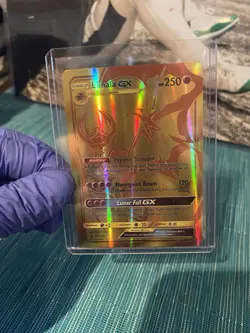 Pokemon Lunala GX Secret Rare SM-Ultra Prism 172/156 Holo GX Card - Image 3